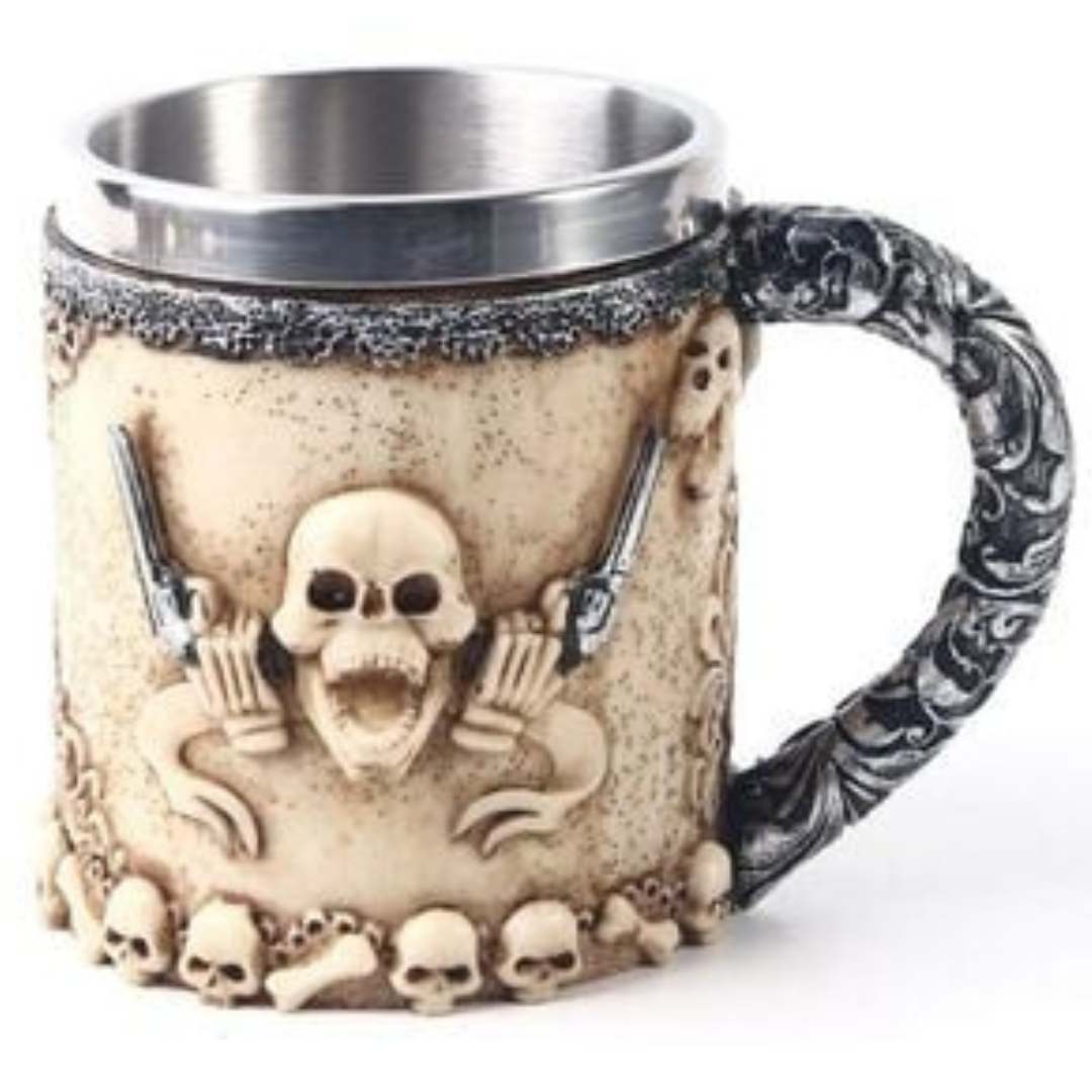 Jarra Punk Cráneo Pistolero