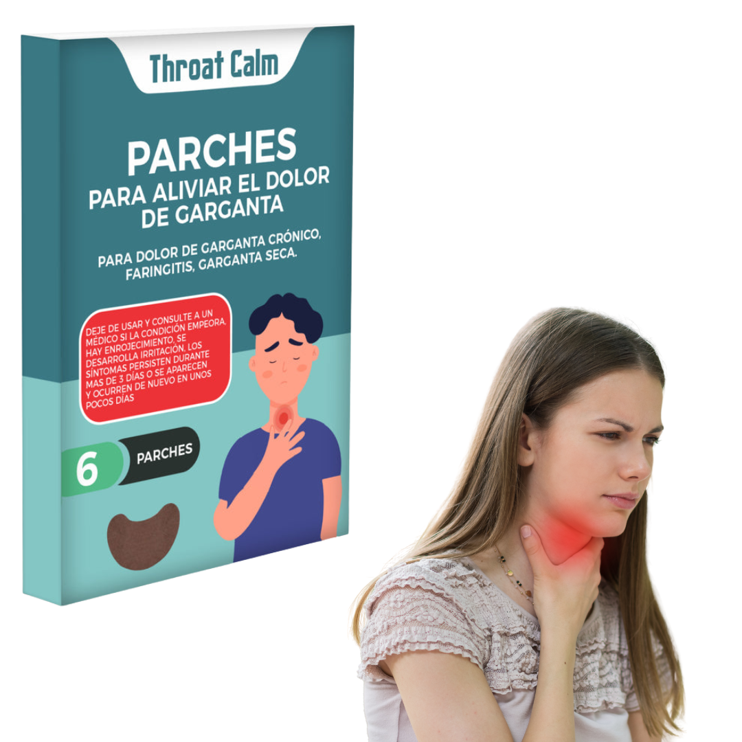 Pack 6 Parches Alivio Dolor De Garganta