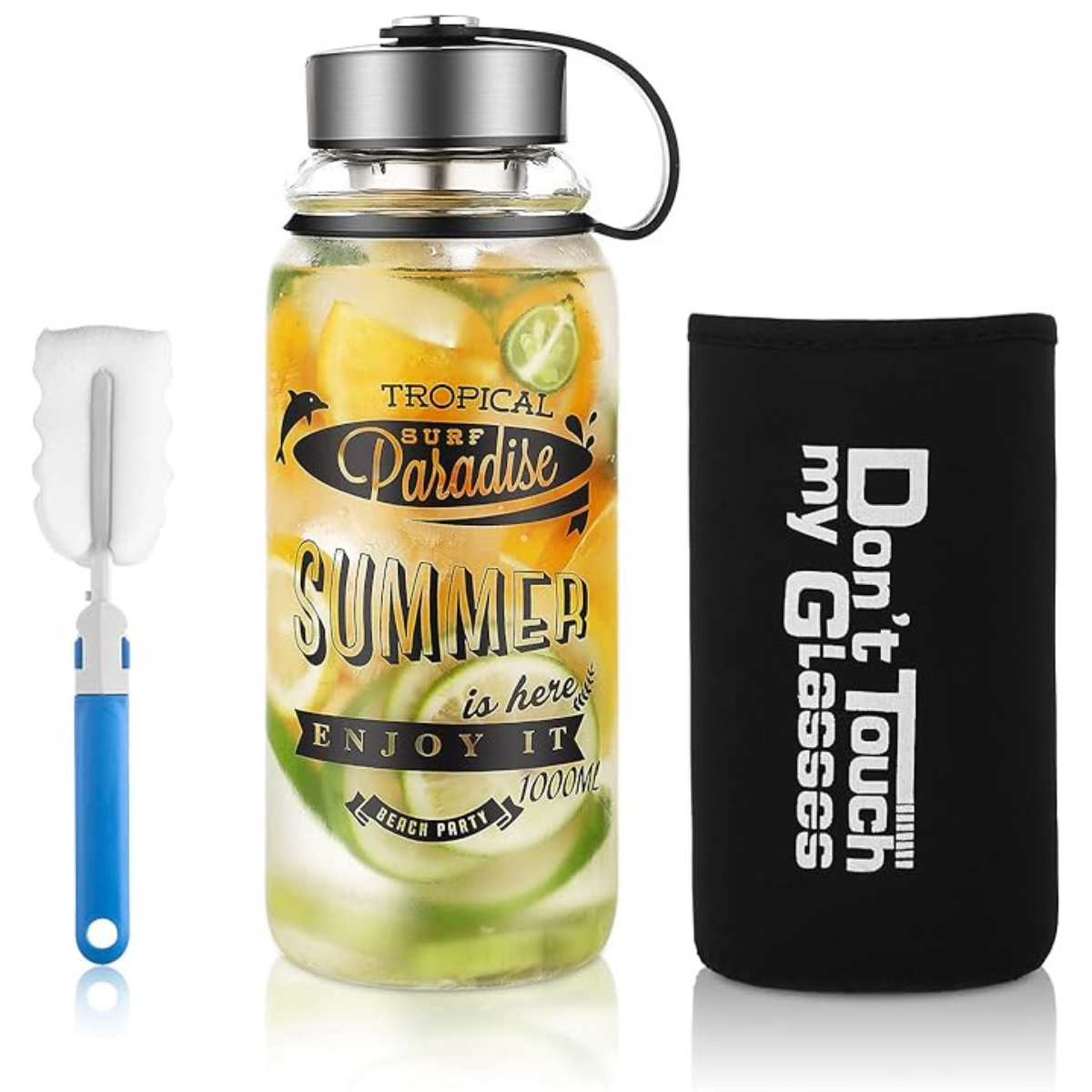 Termo Tapa de Acero + Vidrio + 1000ML