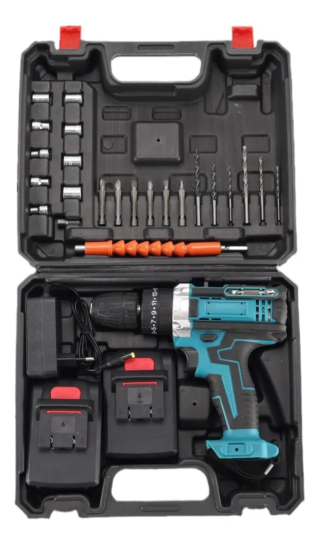 Taladro Inalambrico 2 Bat Con Accs