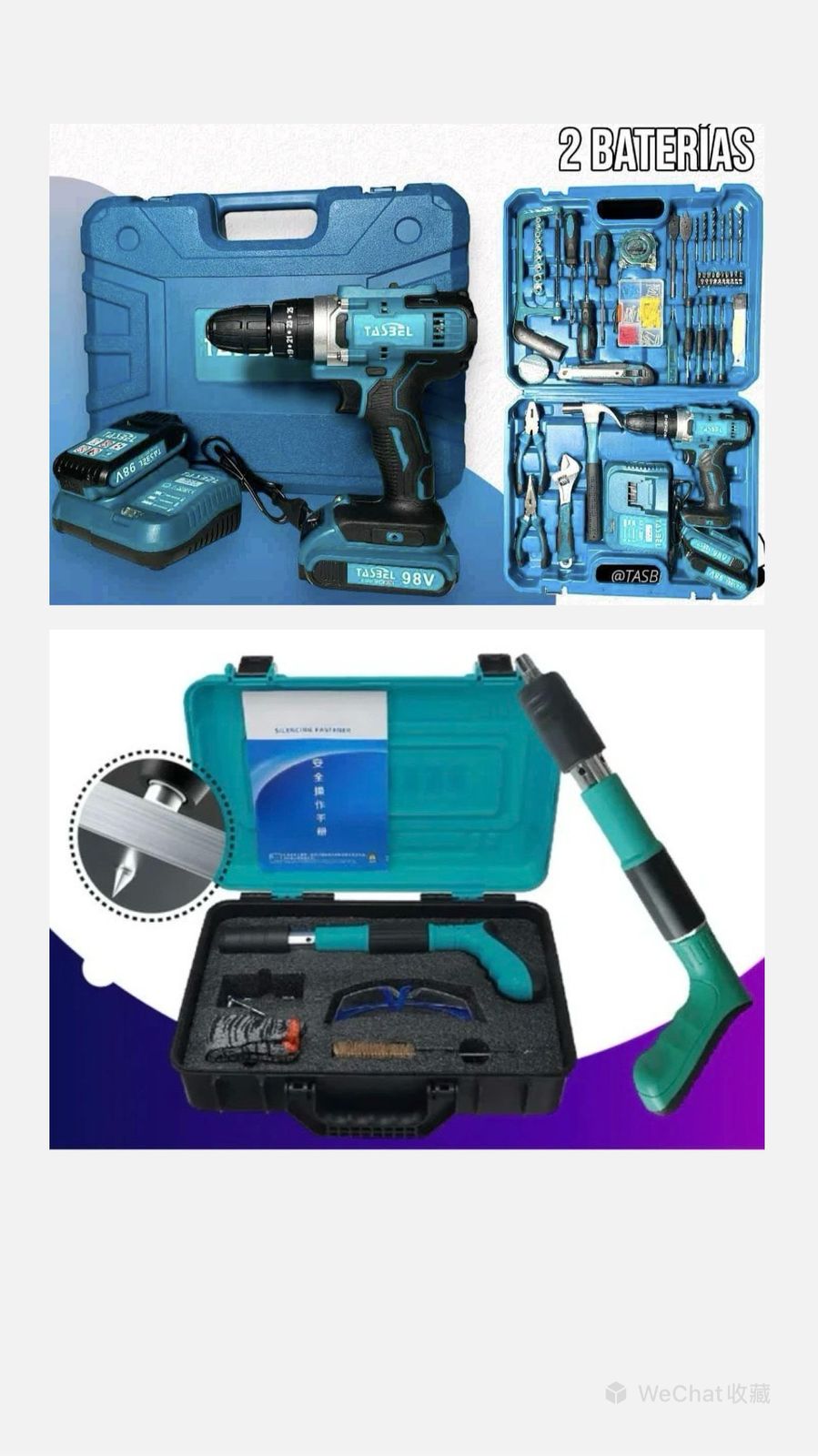 Kit de taladro + pistola de clavos