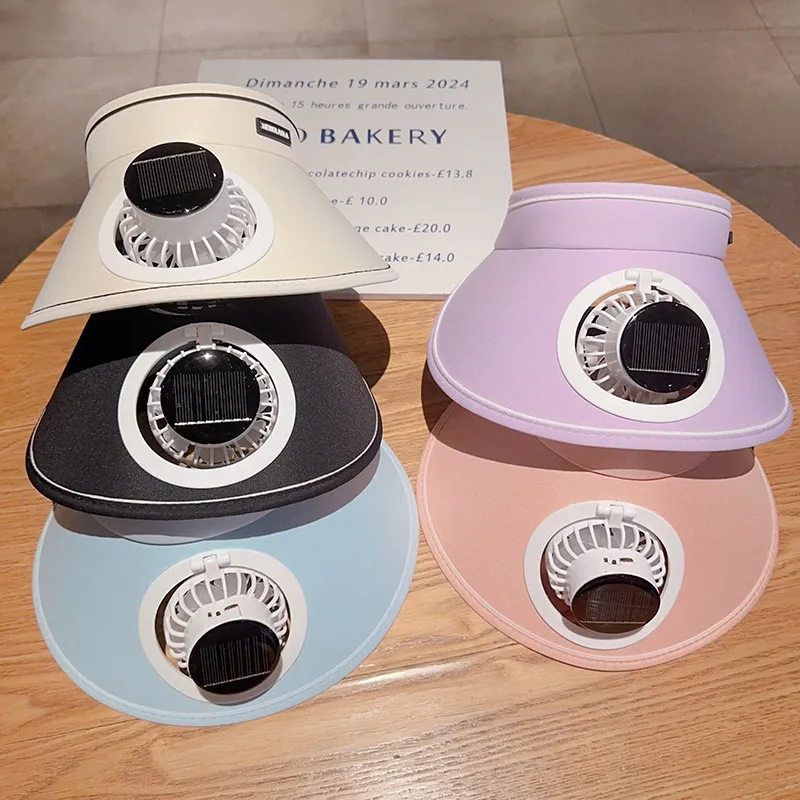 Sombrero solar con ventilador - Colo: Morado claro