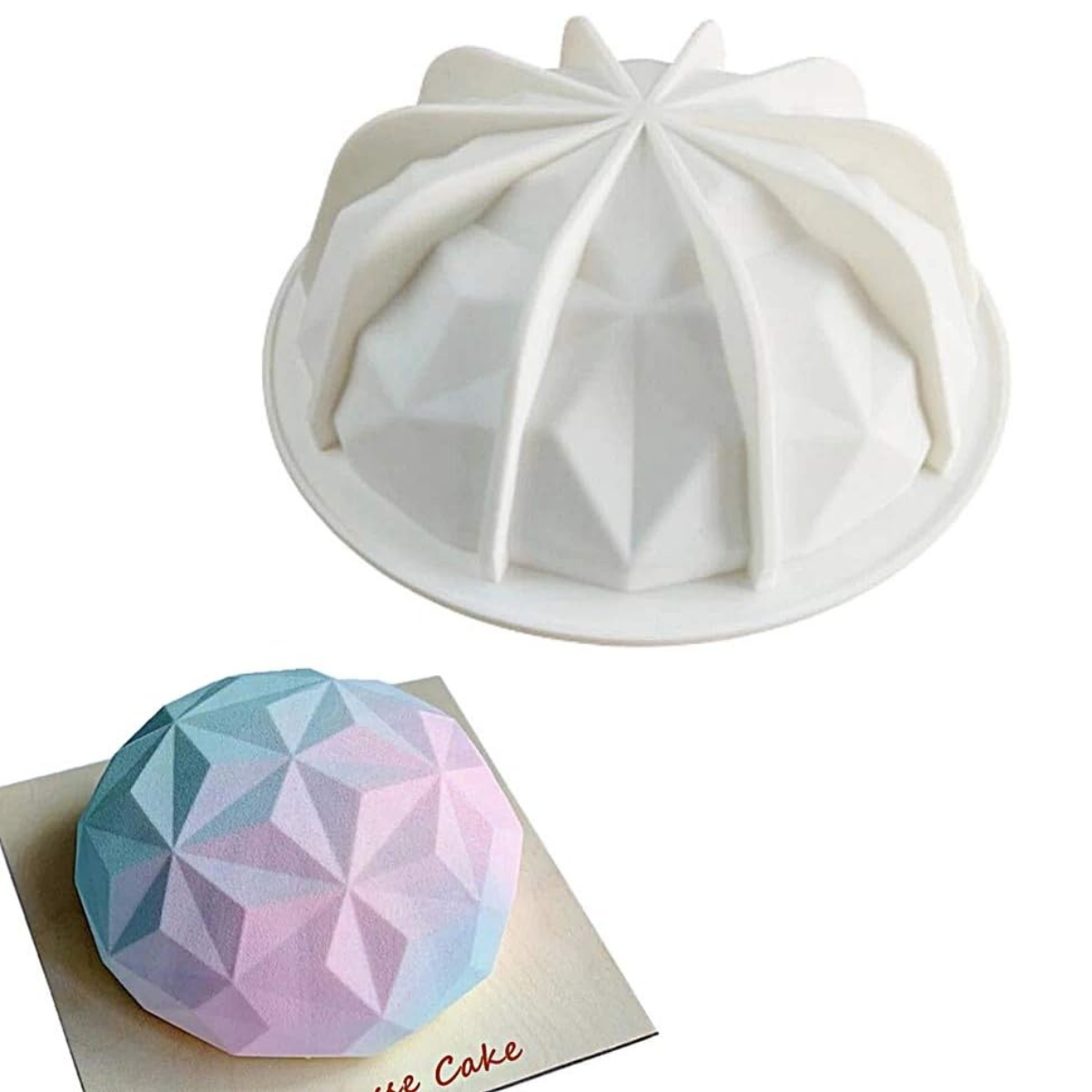 Molde Silicona Semi-Domo Diamante