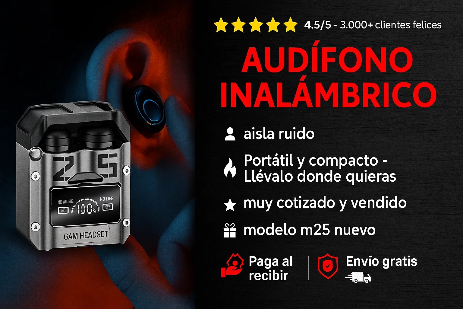 W - Audifono Inalambrico M25