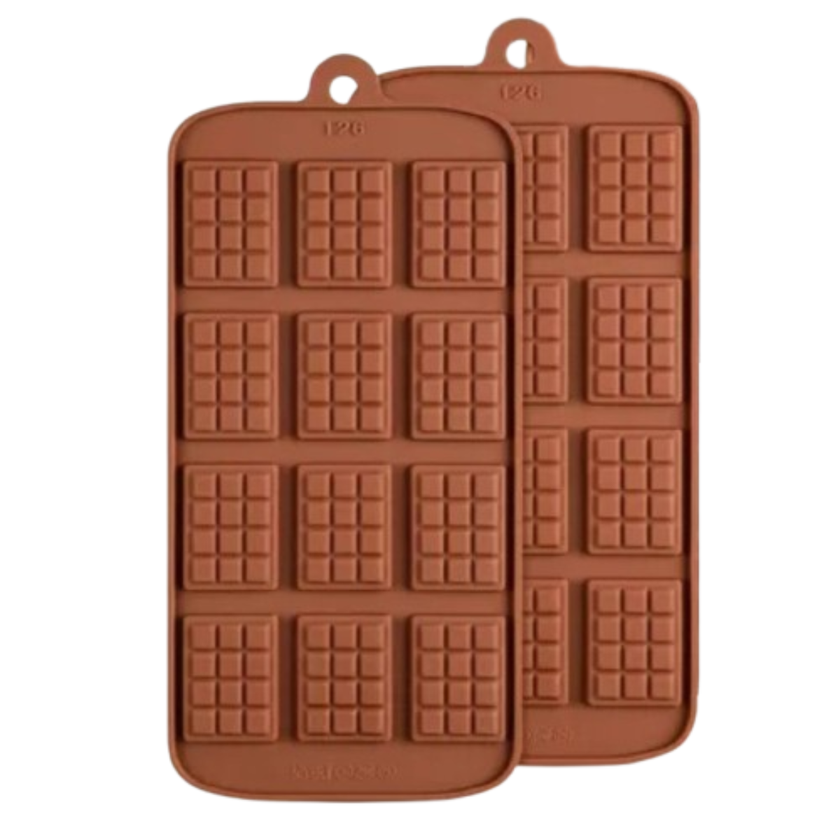 Moldes 12 Espacios Cuadraditos Chocolate