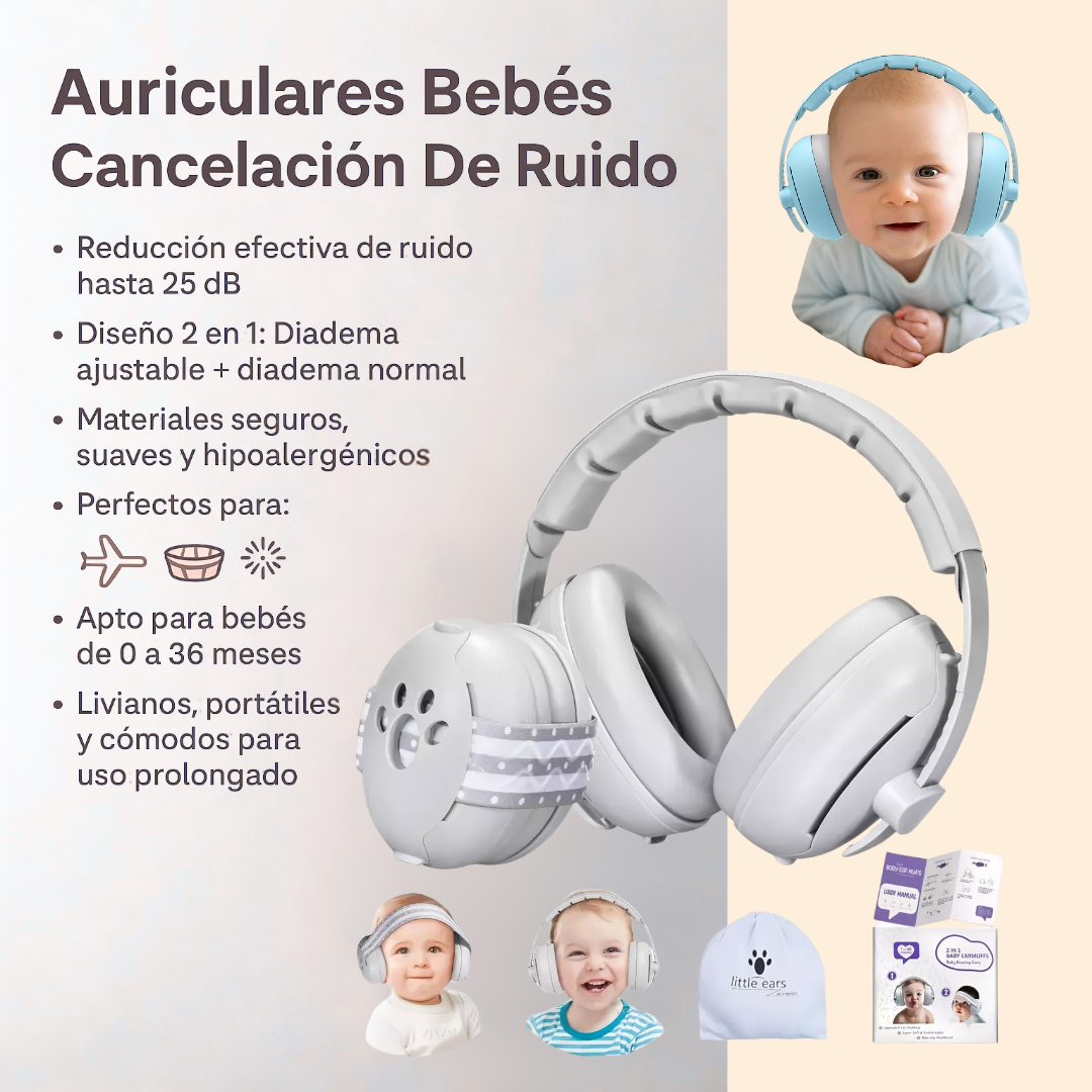 Auriculares Bebes Cancelacion De Ruido