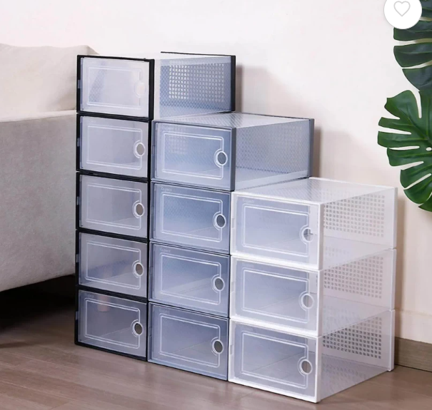 Set 4 cajas plegable de zapato blanca