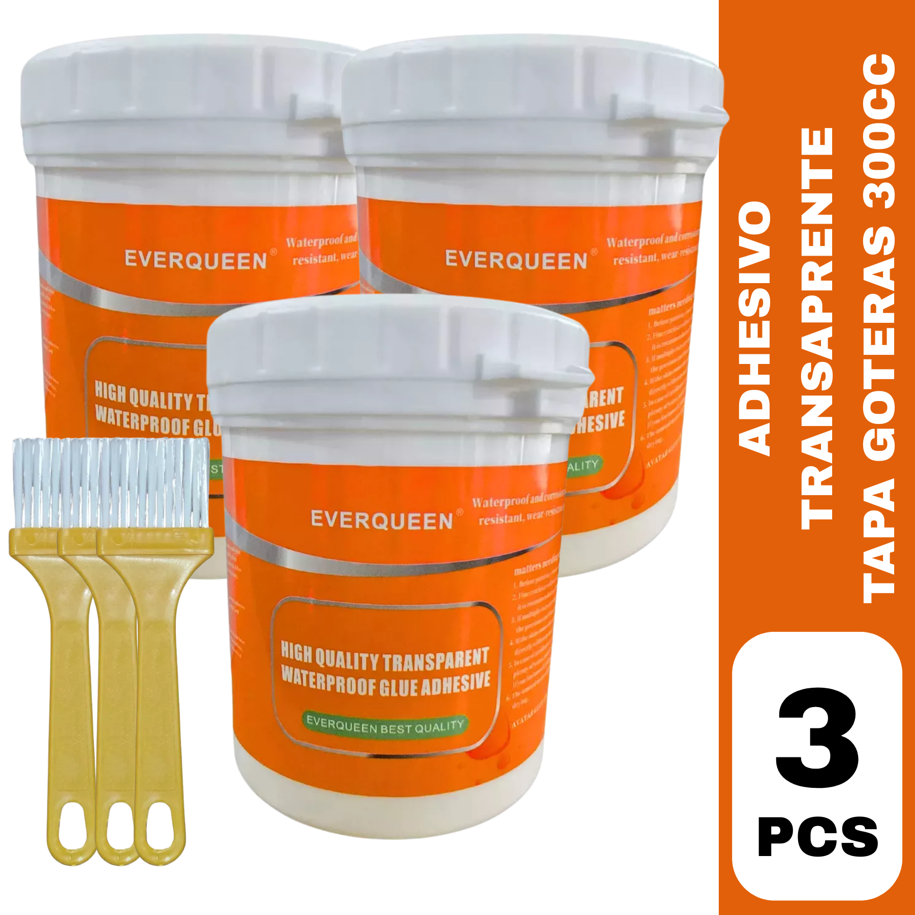 3 Sellador Adhesivo Transparente EverQue
