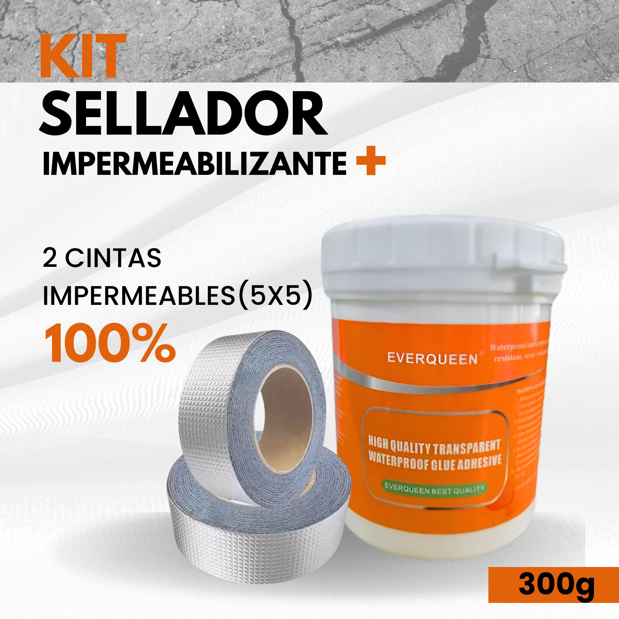 KIT SELLADOR +2 CINTA IMPERMEABILIZANTE