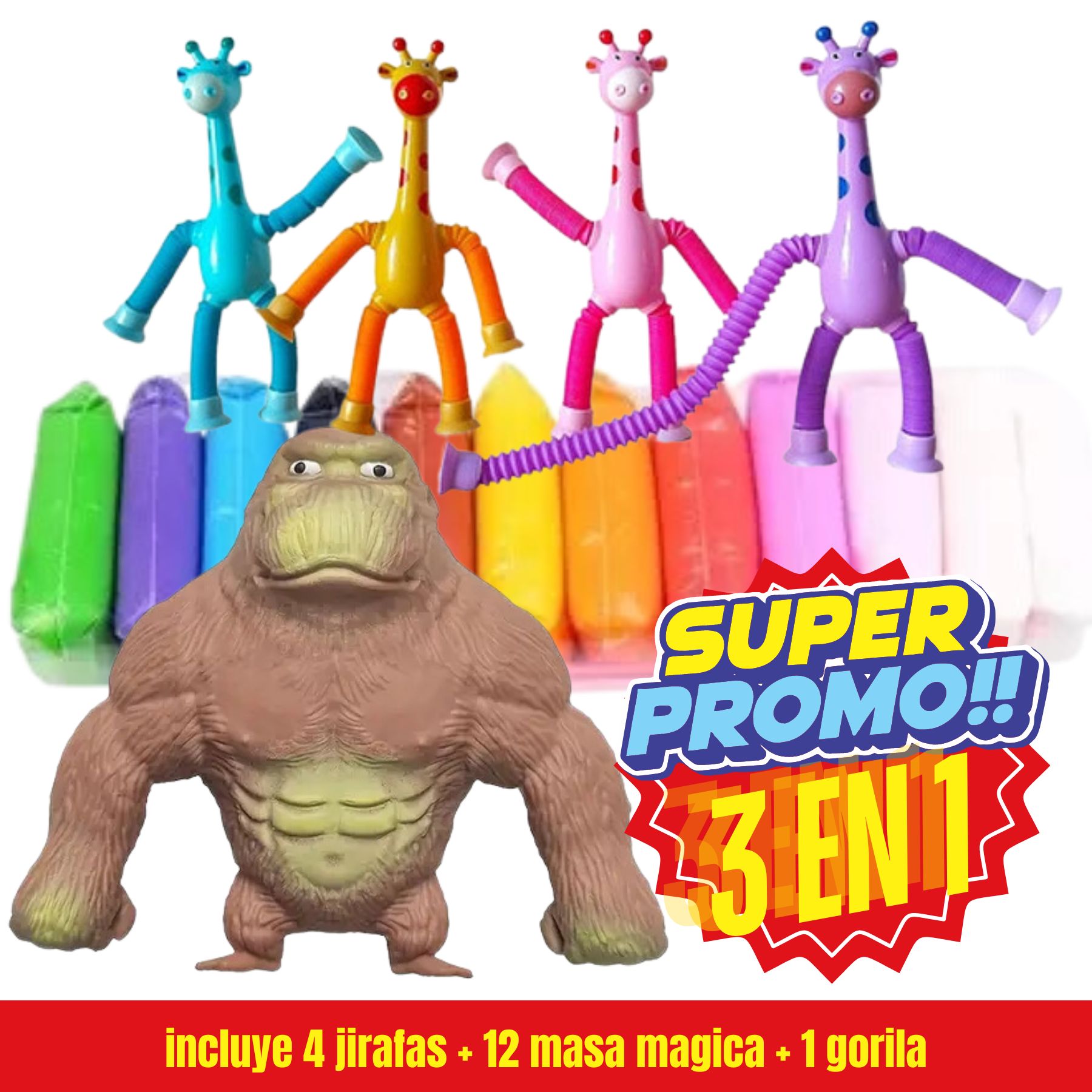 Promo Gorila 12 Masas 4 Jirafas