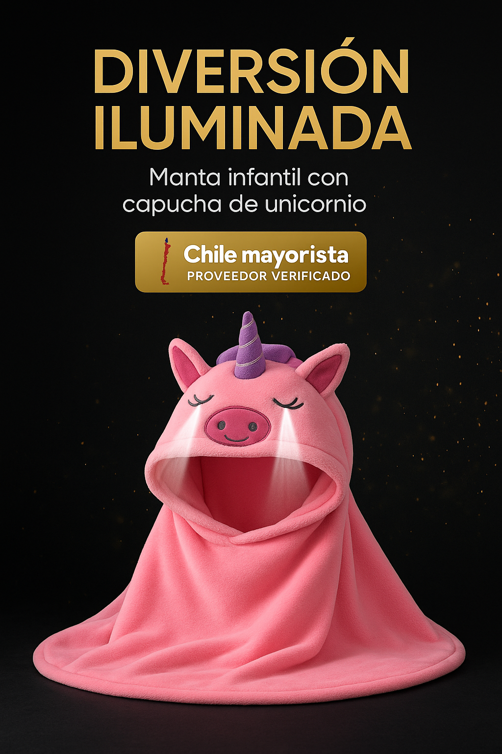 Manta niña con ojos led🧸✨