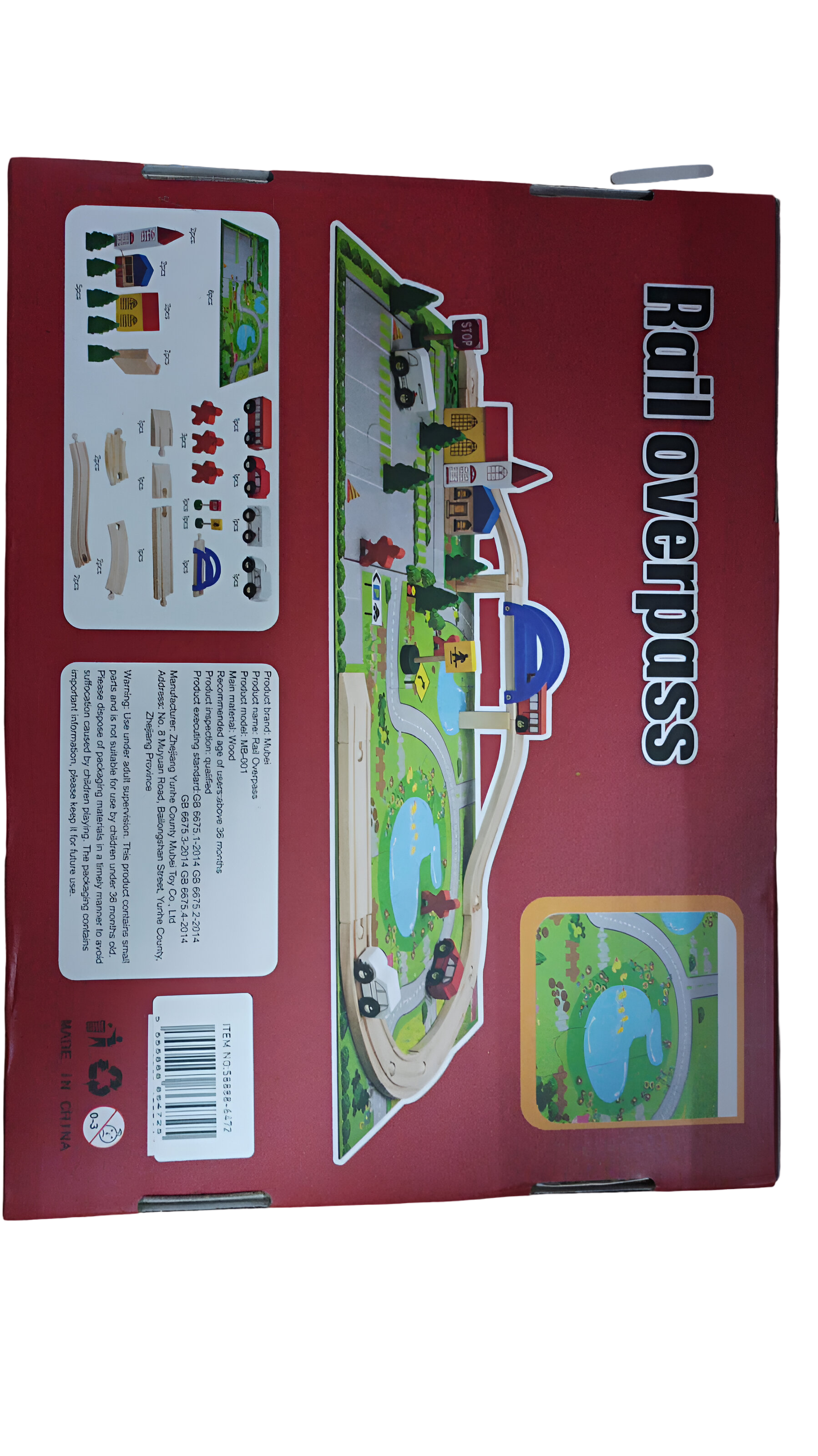 Juego de vías de tren de Madera