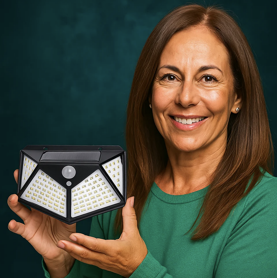 5 Lámparas solares 100 led