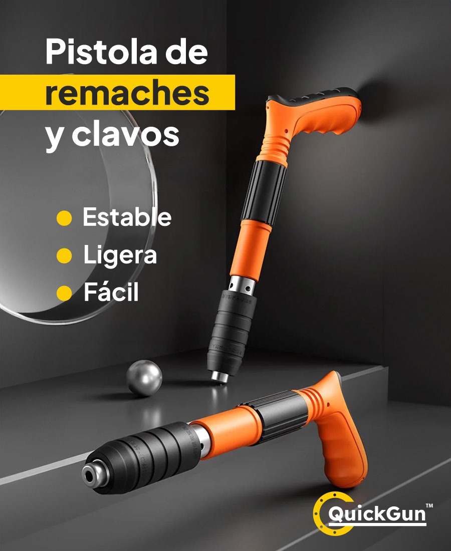 PISTOLA REMACHADORA CON 50 CLAVOS