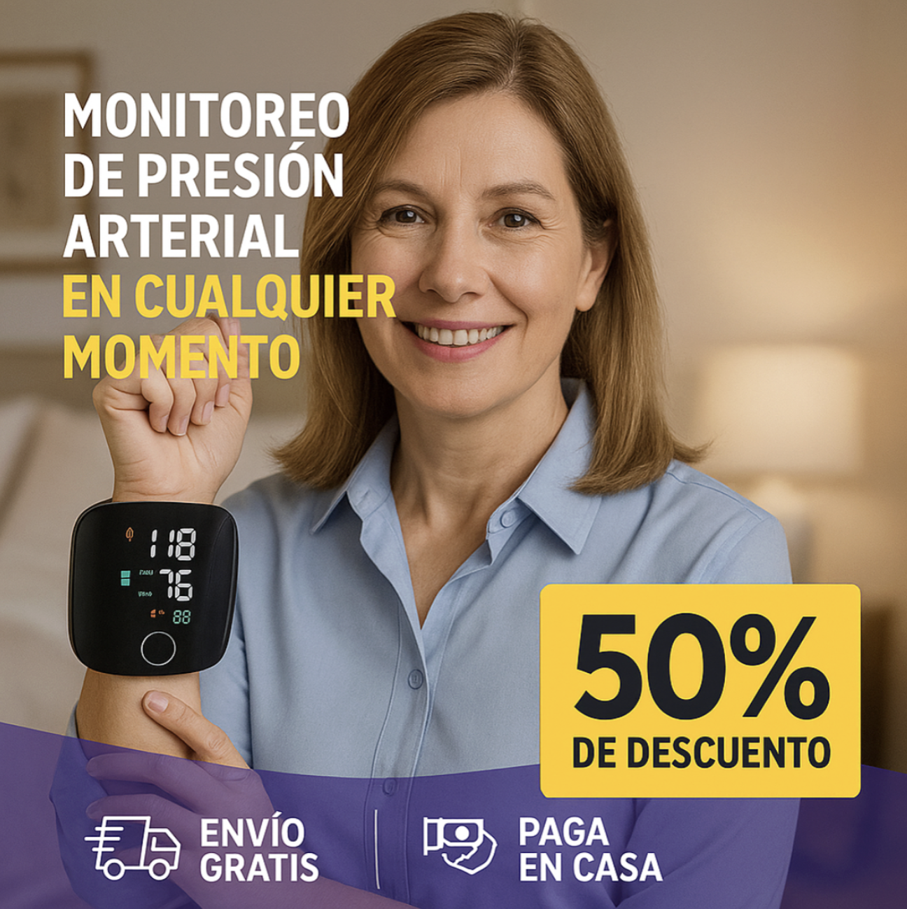 Monitor Digital de Presión en Muñeca – ¡