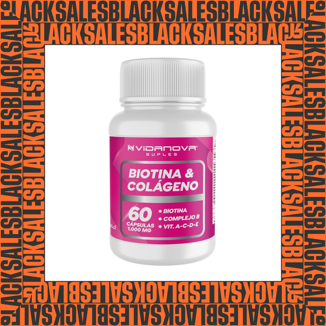 BIOTINA + COLÁGENO 1000MG 60CAPS