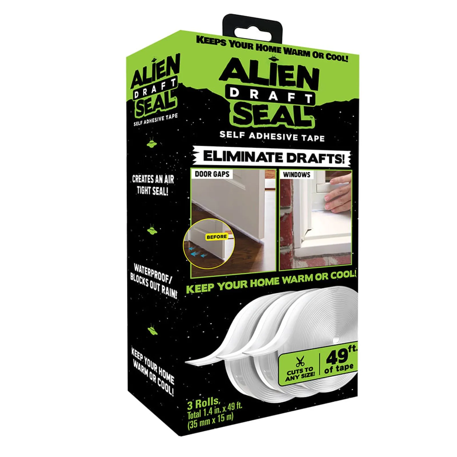 Alien Seal Cinta Sella Puertas Ventanas