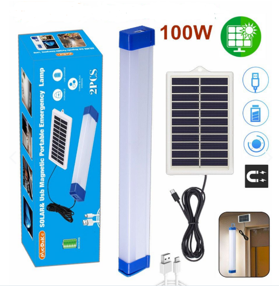 TUBO LUZ LED 100W USB SOLAR
