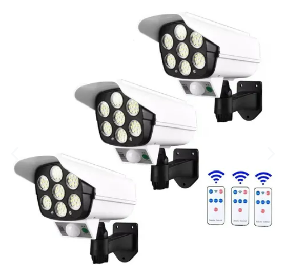 PACK X3 FOCO SOLAR TIPO CAMARA SENSOR