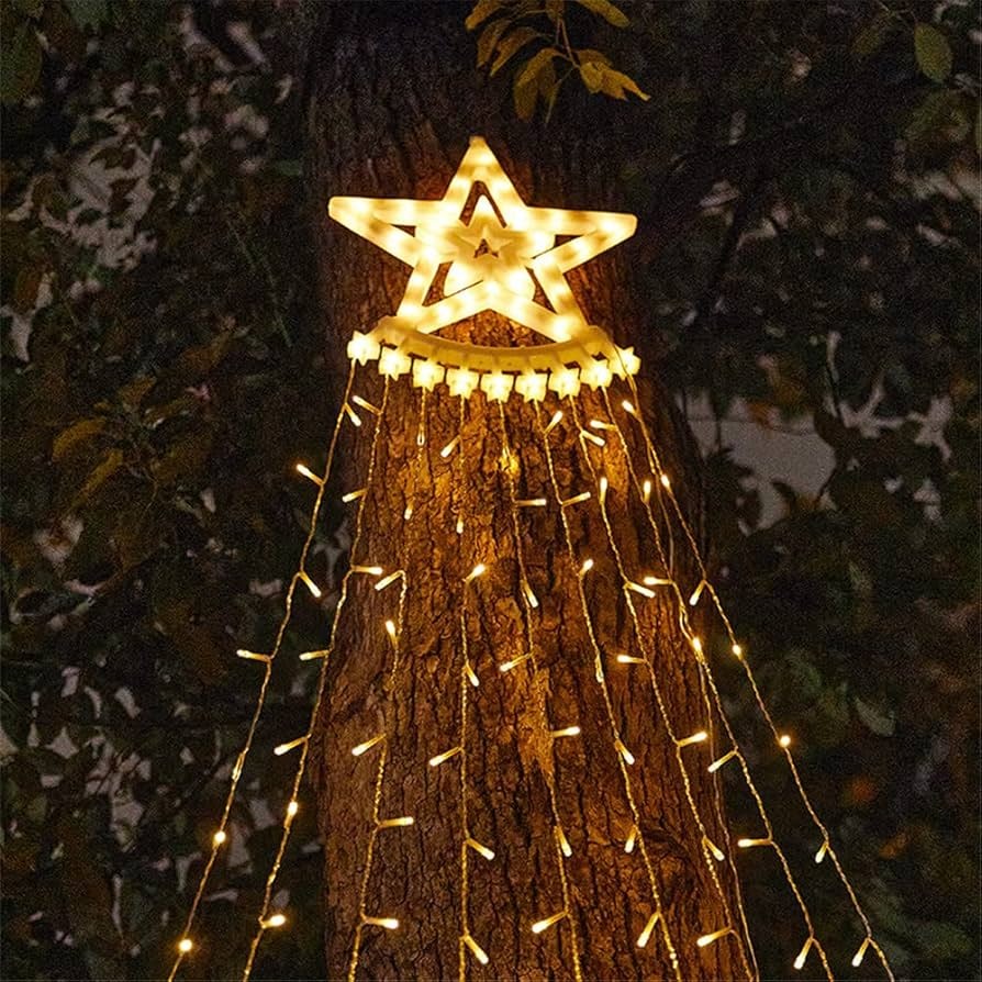 U - Luz solar efecto árbol Navidad Calid