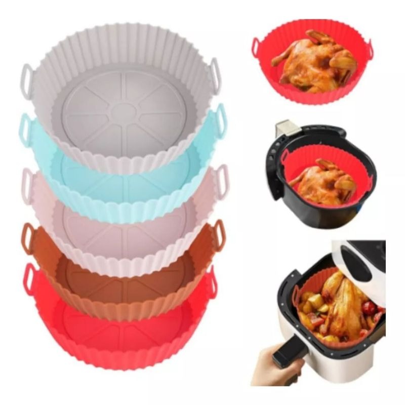 Q - 2PCS Bandeja Silicona Para Airfryer
