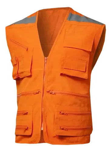 Chaleco Geologo Gabardina Naranja T-XL