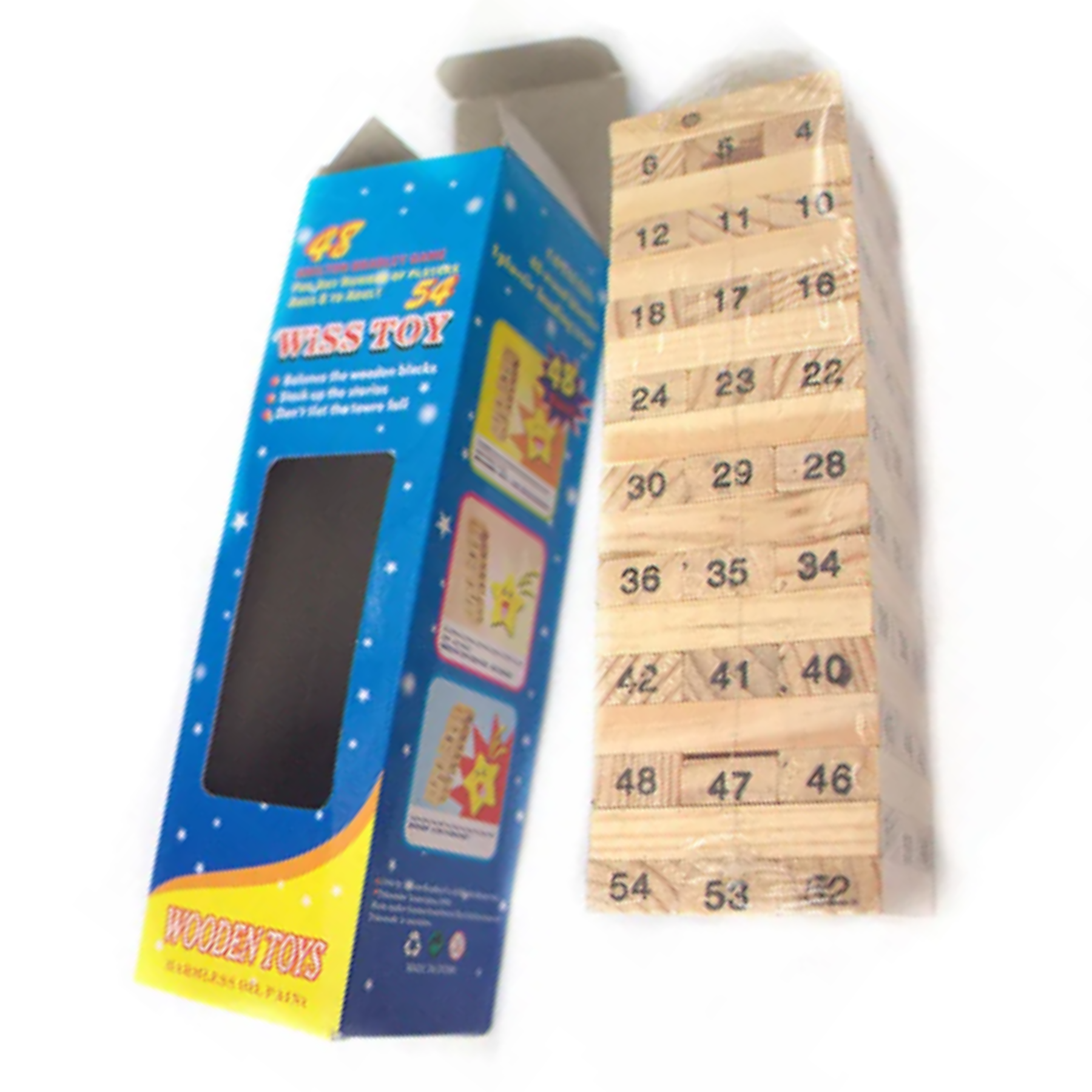 Jenga Numeros 54 Piezas