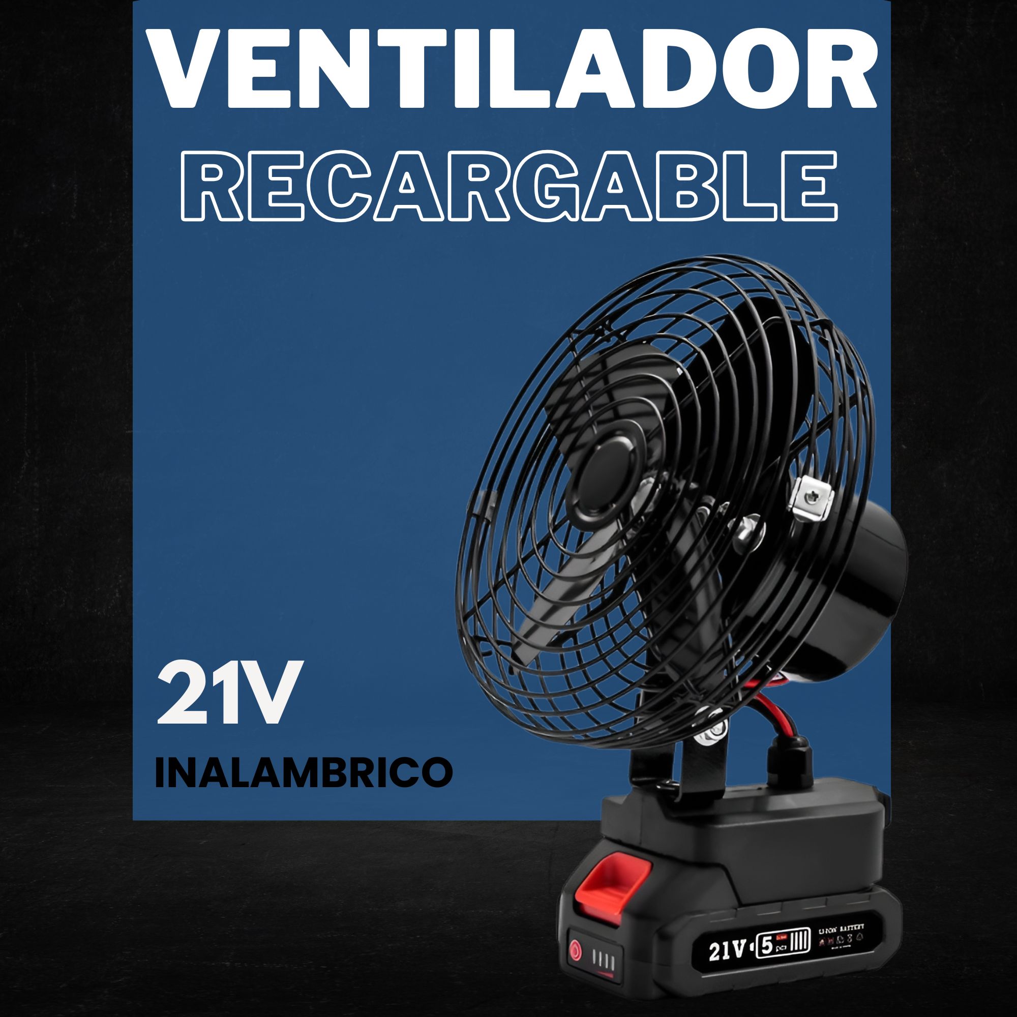VENTILADOR RECARGABLE INALÁMBRICO