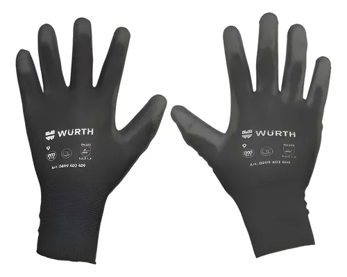 Guante Pu Microporo Negro Ecoline T10