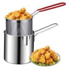 Olla con canasta fritura + tapa vidrio