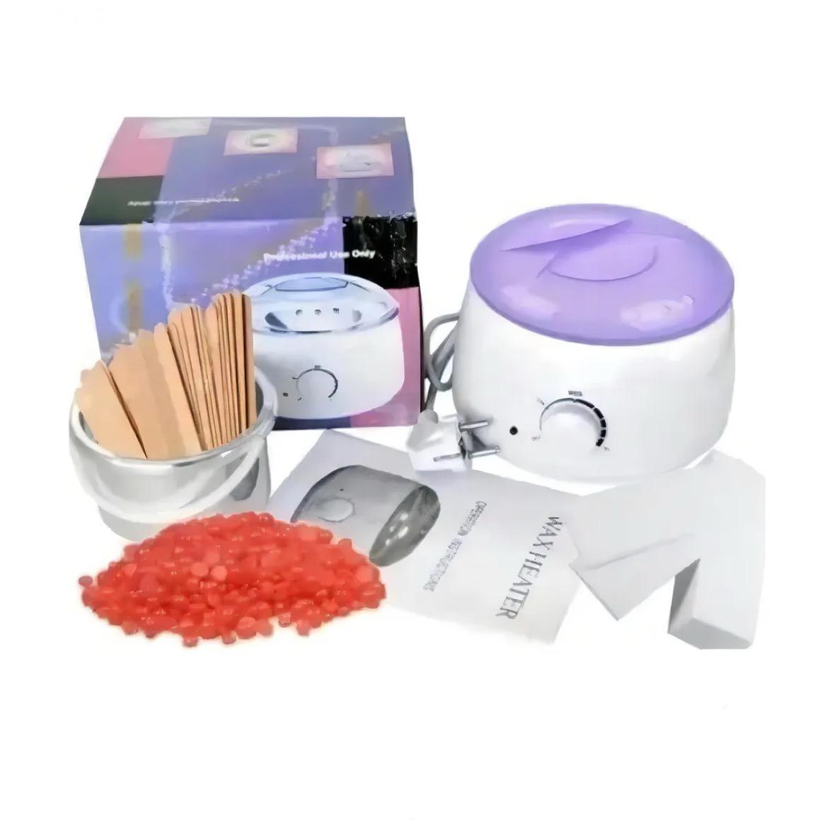 Olla Depilatoria+ 500g Cera + 50 Bandas