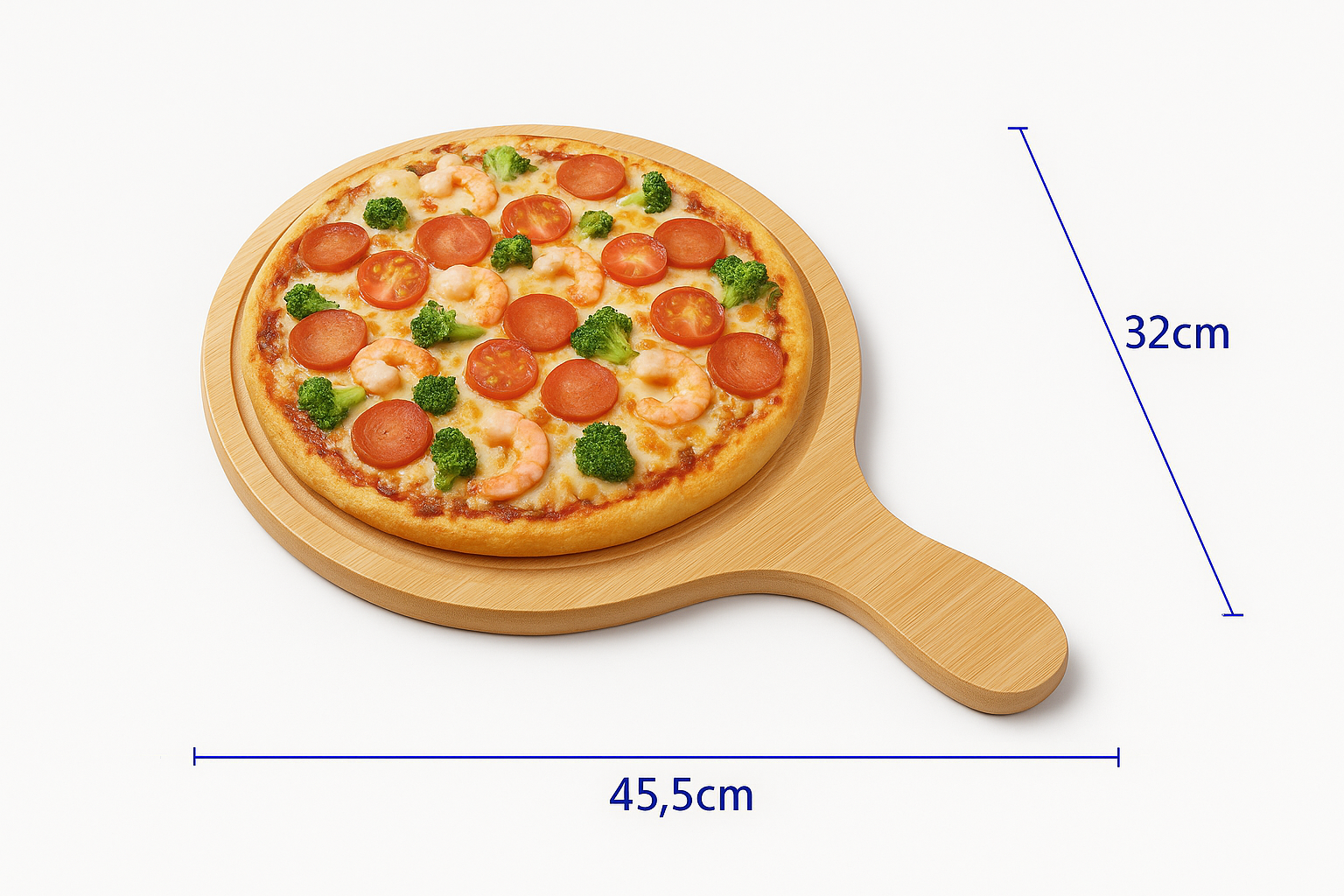 Mº - TABLA DE BAMBOO PARA PIZZA