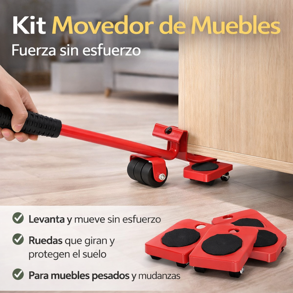Kit Movedor de Muebles con Palanca