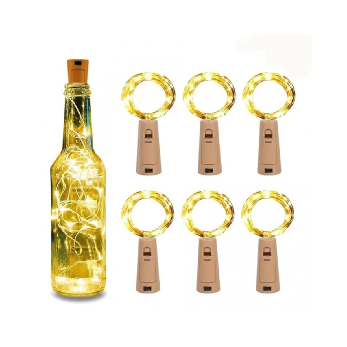 Luces de cuerda con corcho para botellas