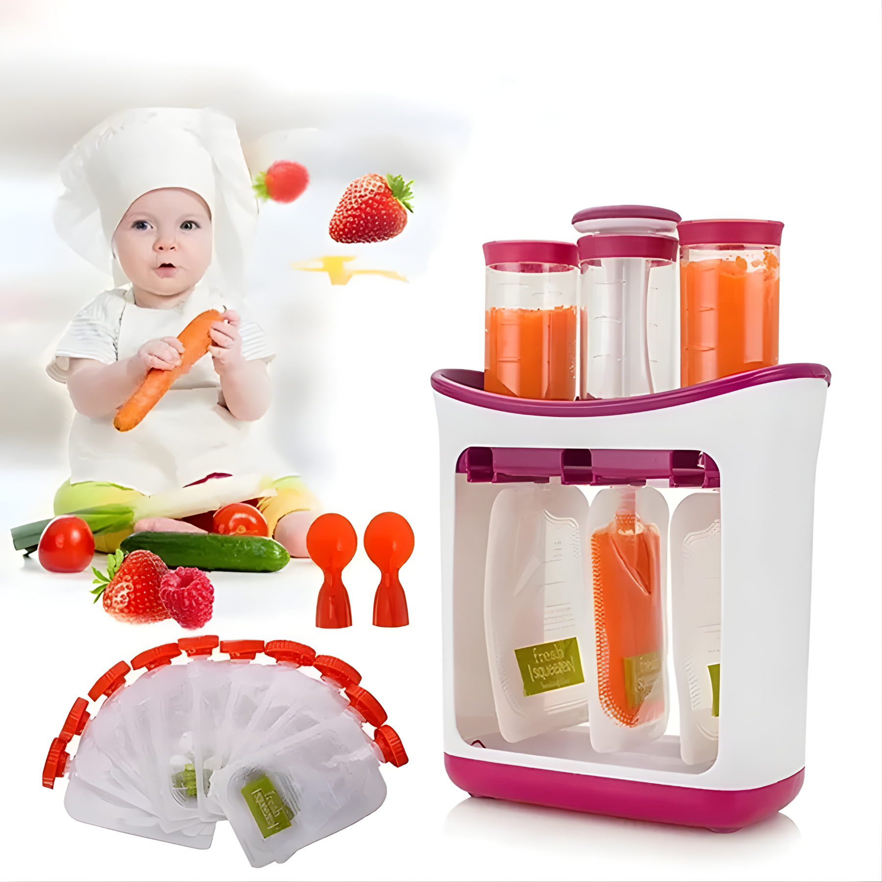 🍊 EXPRIMIDOR DE ZUMO MANUAL + 10 BOLSAS