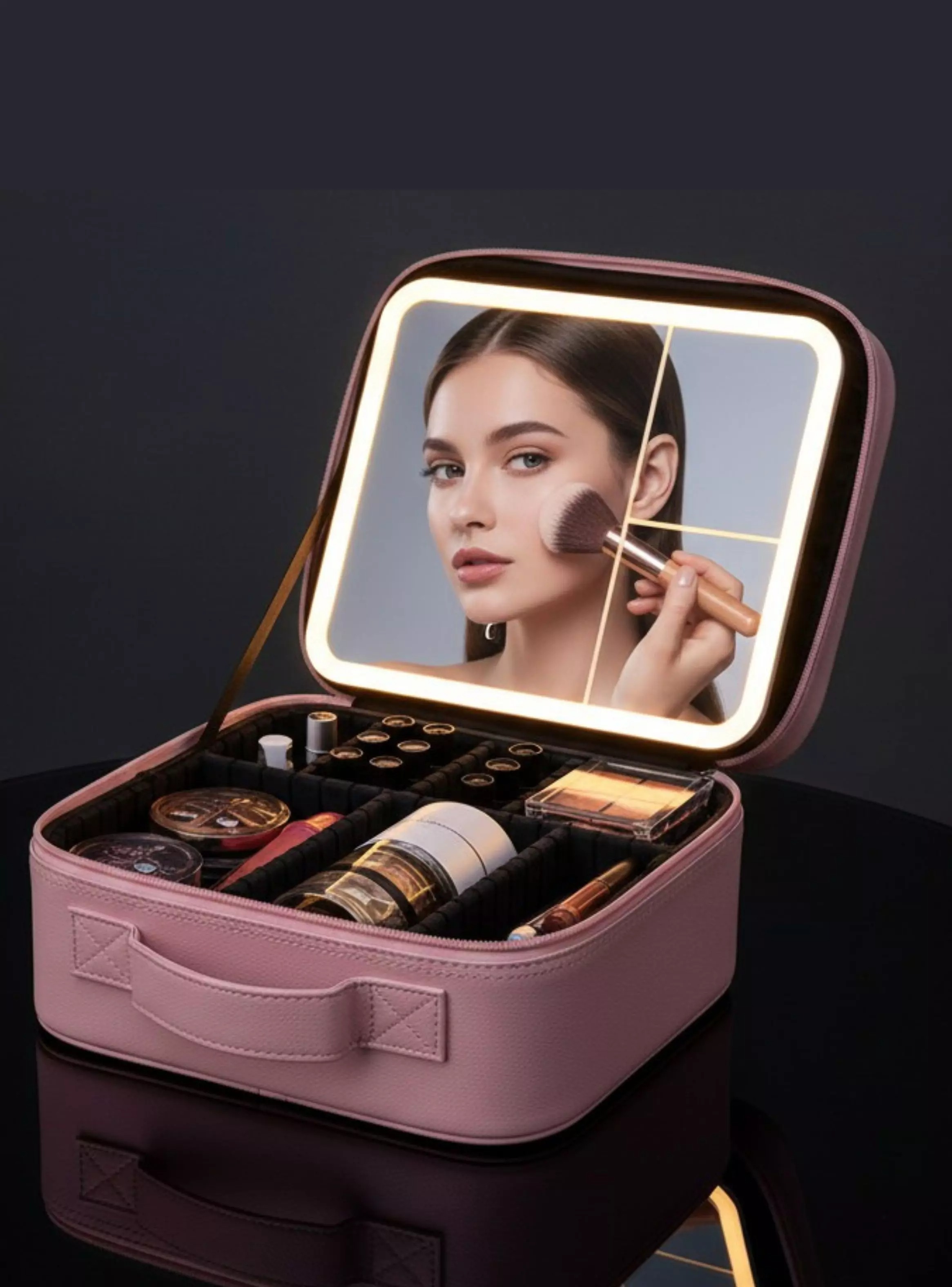 X - Cosmetiquero Glow Chic - Redondo