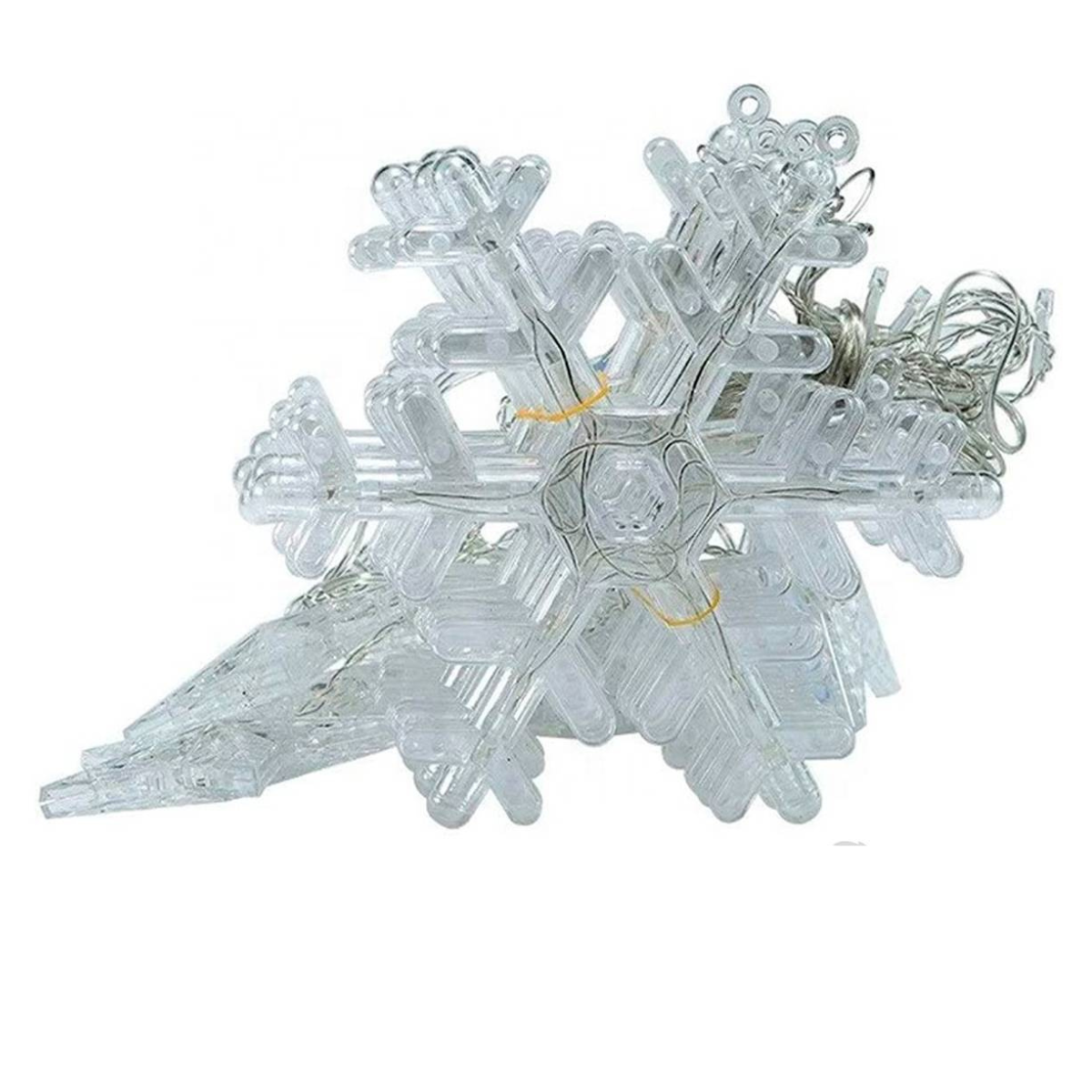 Luces LED de copo de nieve y estrella