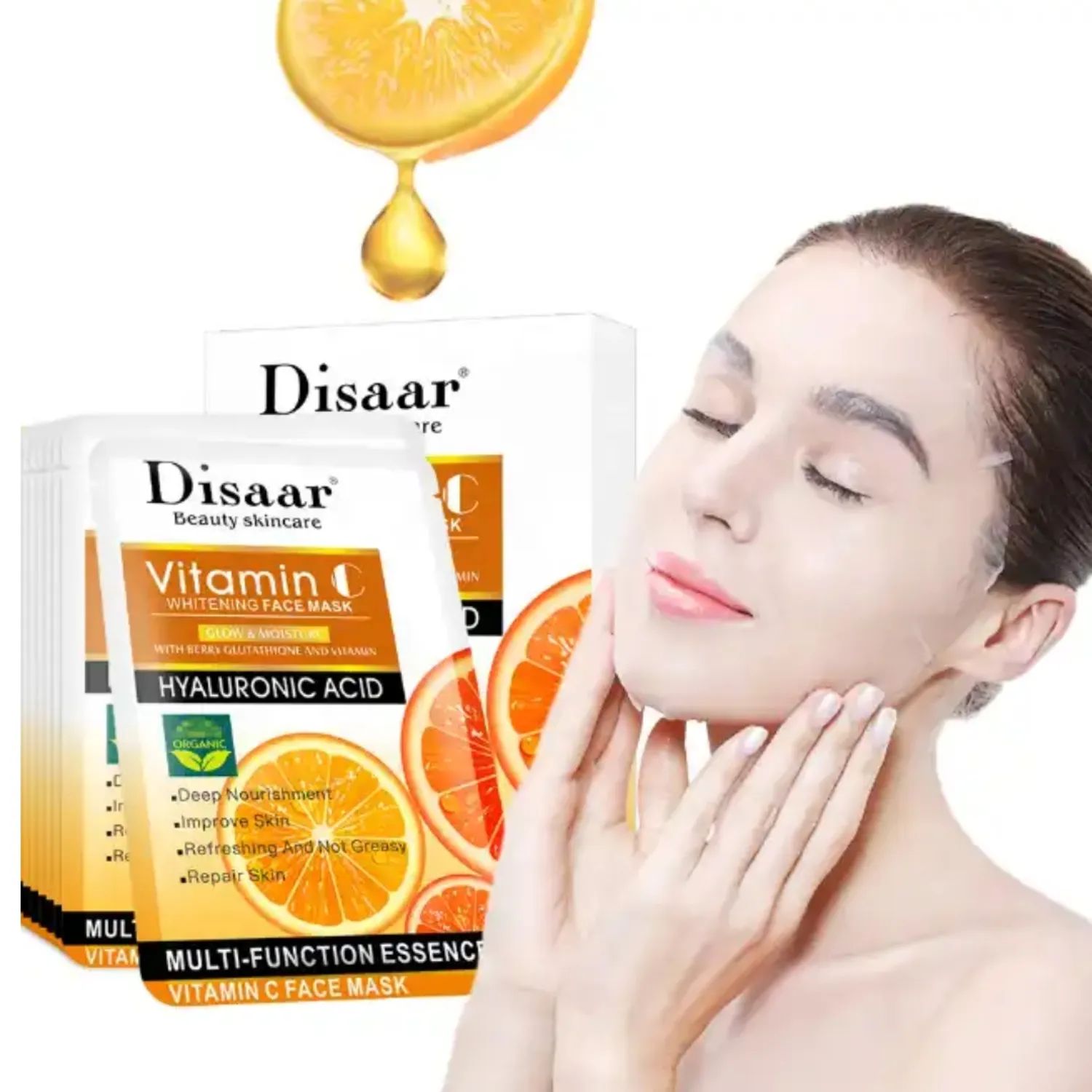 10pcsMascarilla Facial Vitamina C Disaar