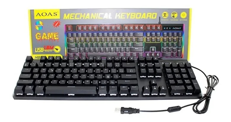 Miniatura 4 de Teclado Gamer Mecánico Con Luces M-600