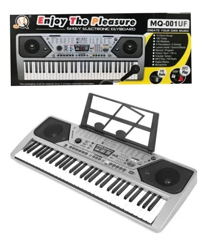 Miniatura 2 de Piano 61 Teclas Mp3 Usb Radio Fm / Mq-00