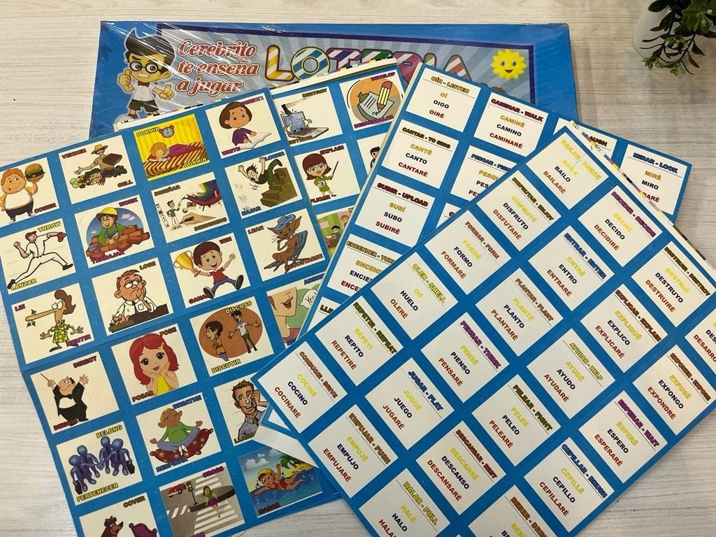 Loteria Los Verbos Bilingue Para NiÃ±os