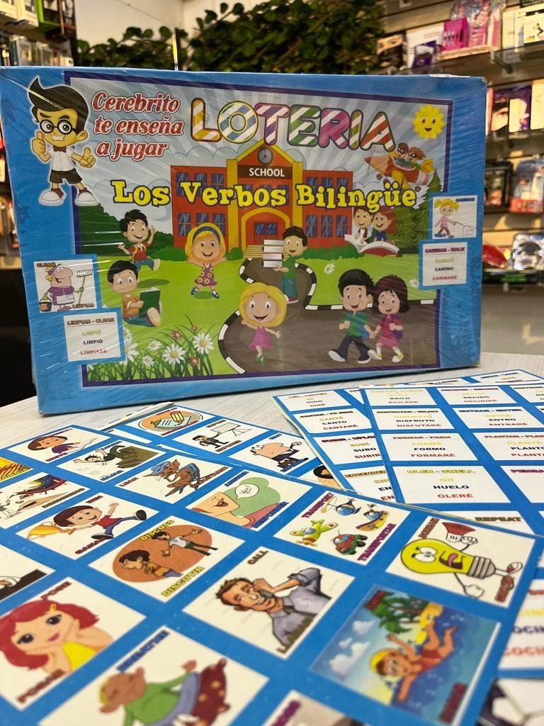 Miniatura 2 de Loteria Los Verbos Bilingue Para NiÃ±os