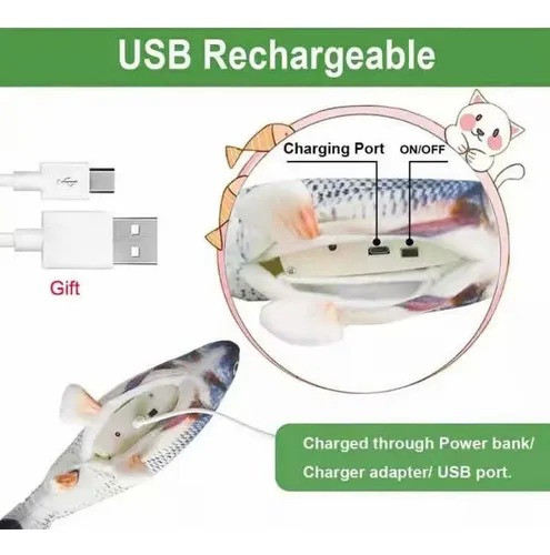 Miniatura 2 de Pez Juguete Electrónico Para Mascotas Co