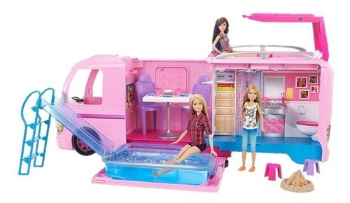 Supercaravana De Barbie Camper Con Pisci
