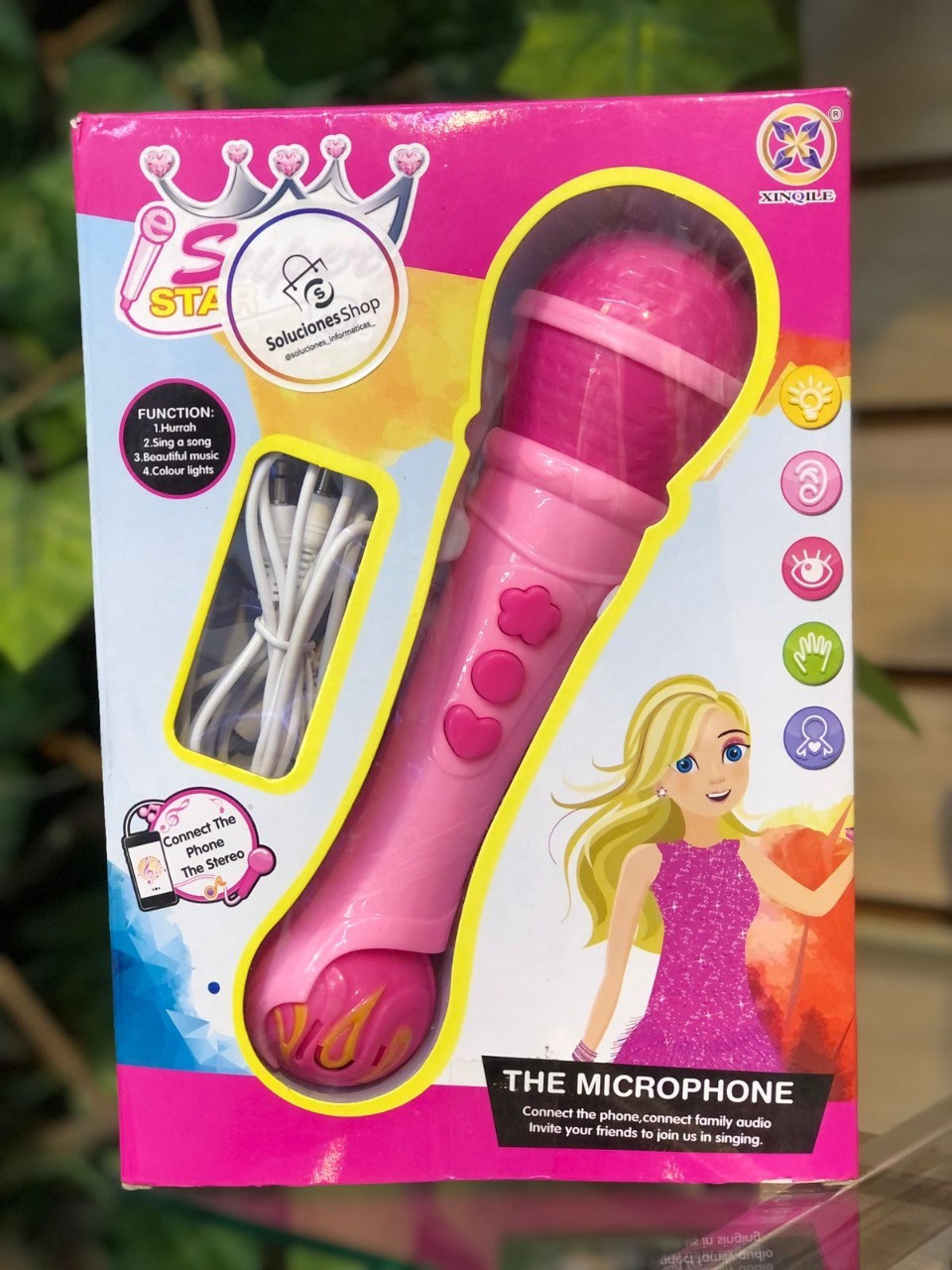 Microfono Super Star De Pilas Con Musica