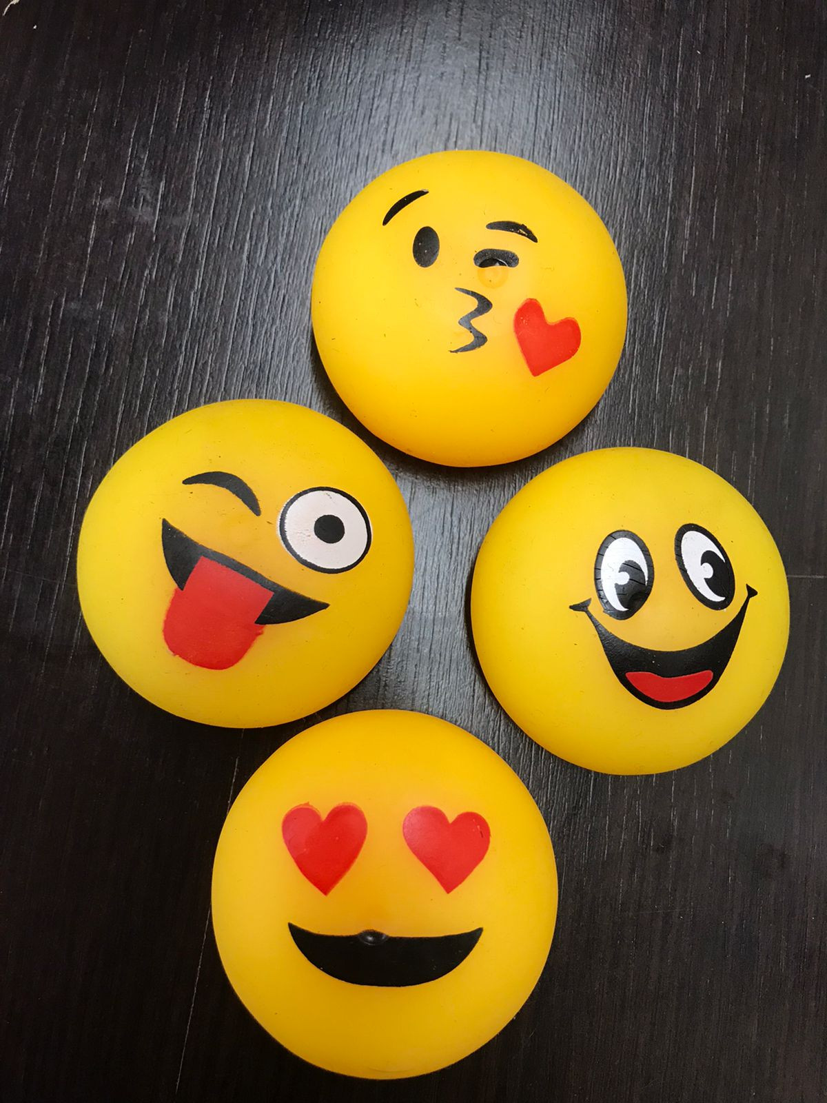 Pelotas Emoji De Goma X4