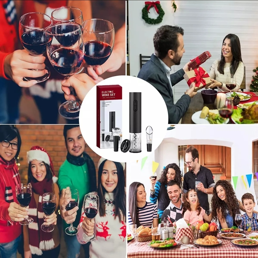 Miniatura 3 de Juego De Abrebotellas De Vino Eléctrico