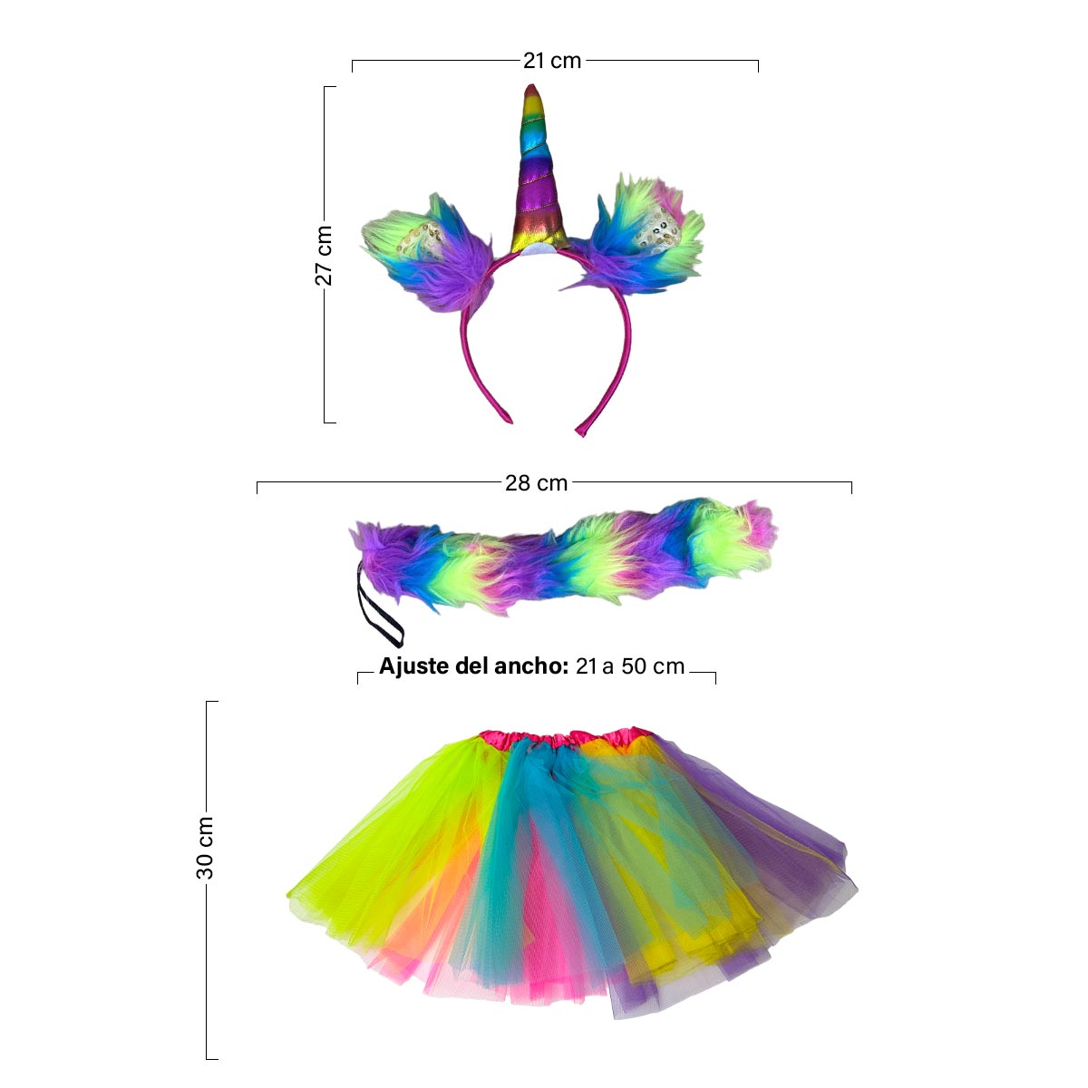 Miniatura 2 de Disfraz Unicornio Arcoiris OF-1486