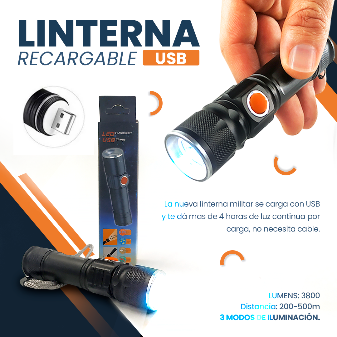 Miniatura 3 de LINTERNA USB X 2 UNIDADES