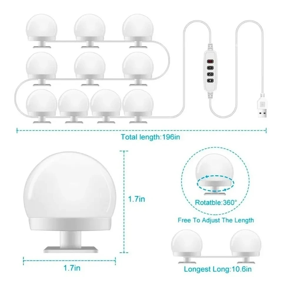 Kit De Luces Led Para Espejo Tocador